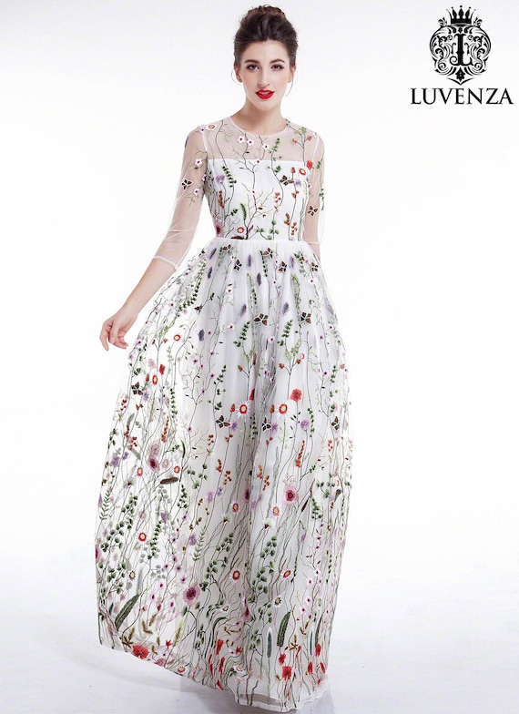 Floral Embroidered Dress